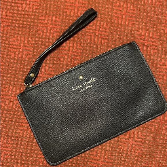 Kate Spade Black Textured Clutch - Picture 1 of 10